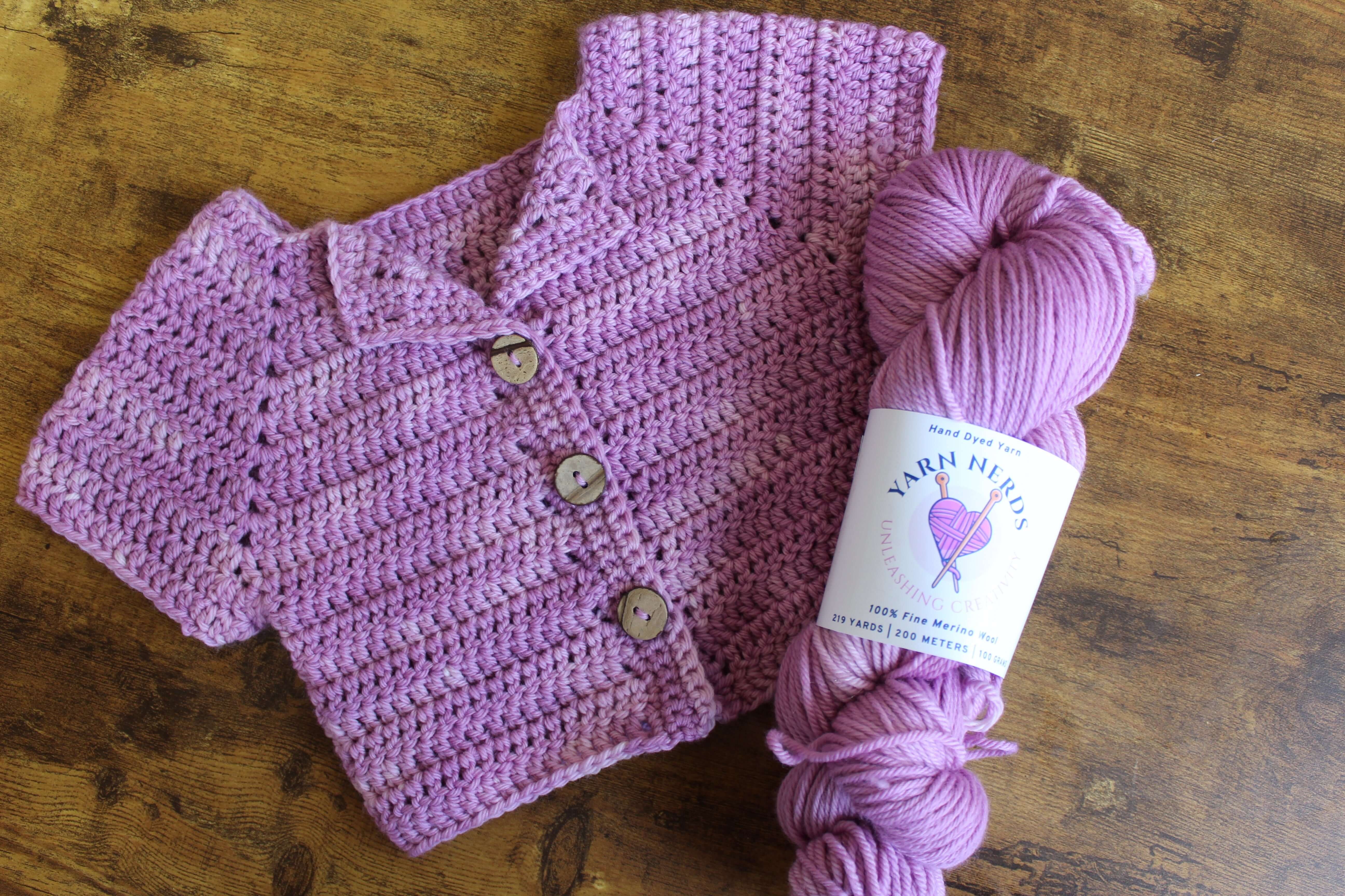 Alison's Crochet Baby Sweater Pattern – Yarn Nerds